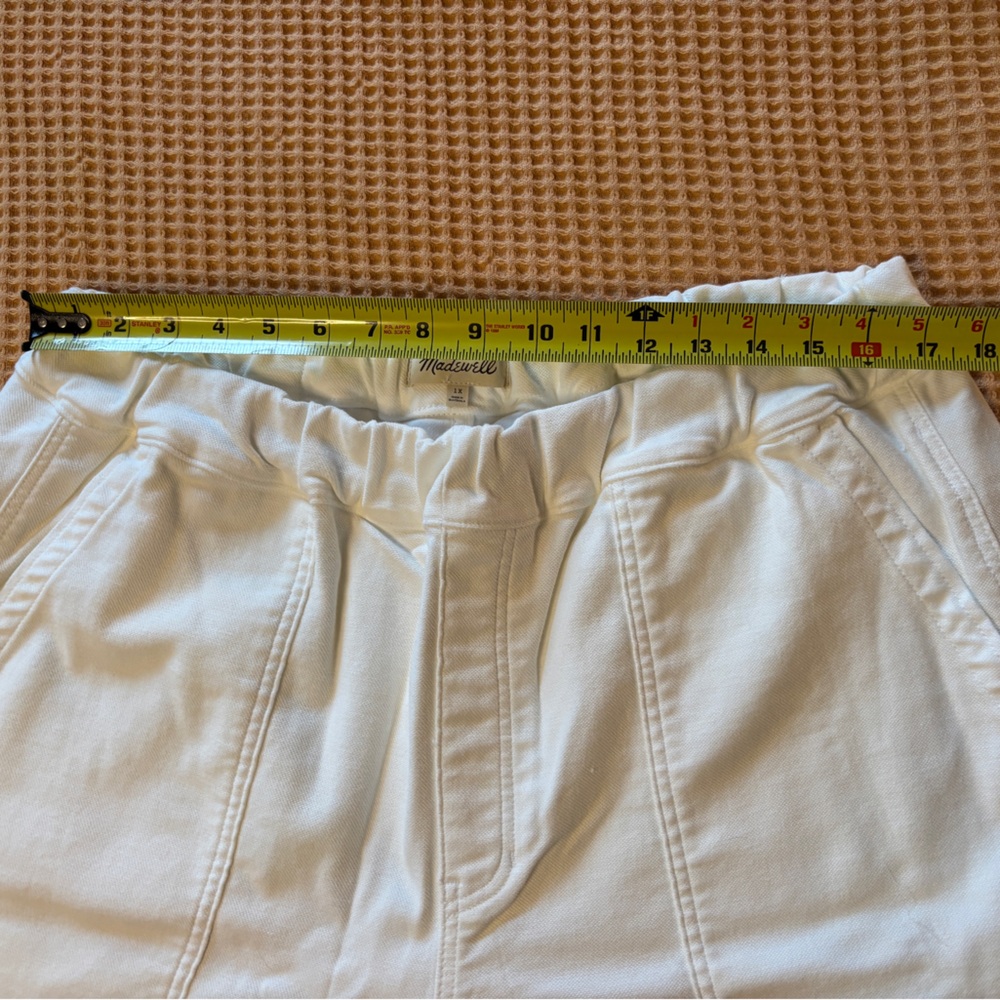 NWT Madewell Tapered-Leg Utility Pant | Pull-On, White, Cotton | Women’s Plus 1X - Picture 4 of 15